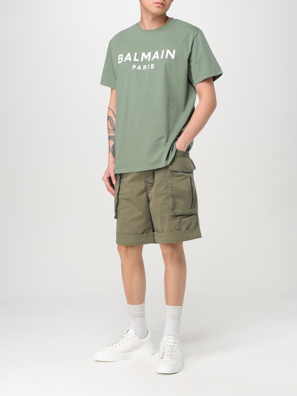 BALMAIN T-SHIRT: T-shirt men Balmain, Green - Img 2