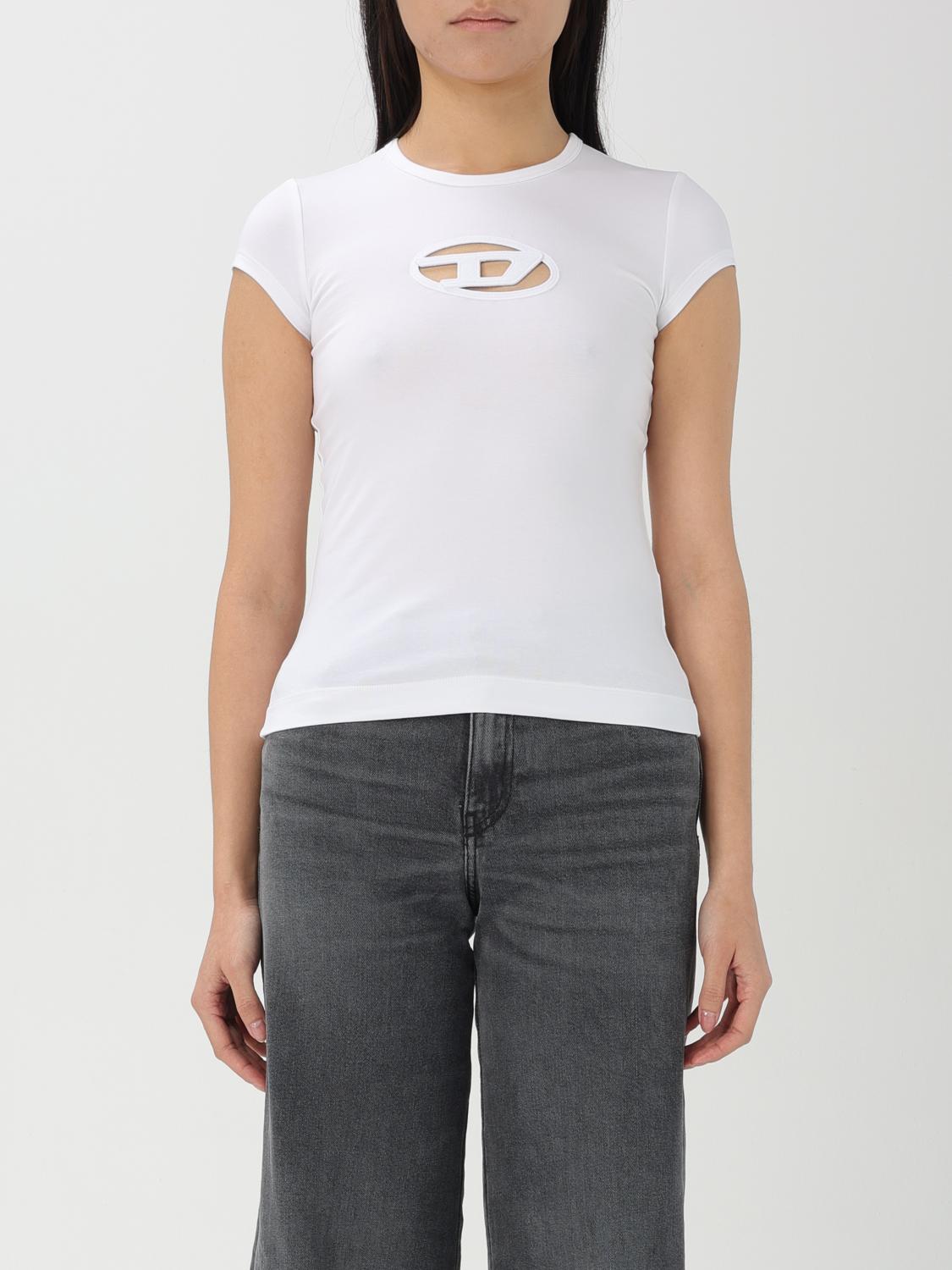 DIESEL T-SHIRT: T-shirt woman Diesel, White - Img 1