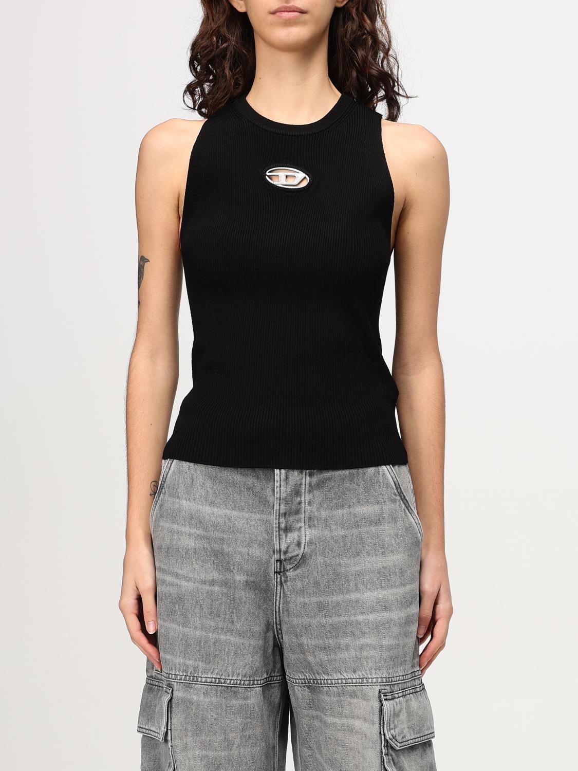 DIESEL T-SHIRT: Top woman Diesel, Black - Img 1