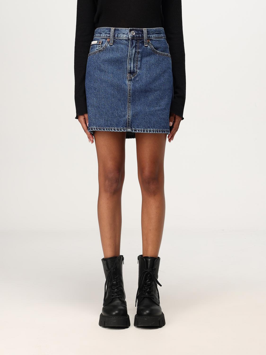 CALVIN KLEIN JEANS SKIRT: Skirt woman Calvin Klein Jeans, Denim - Img 1