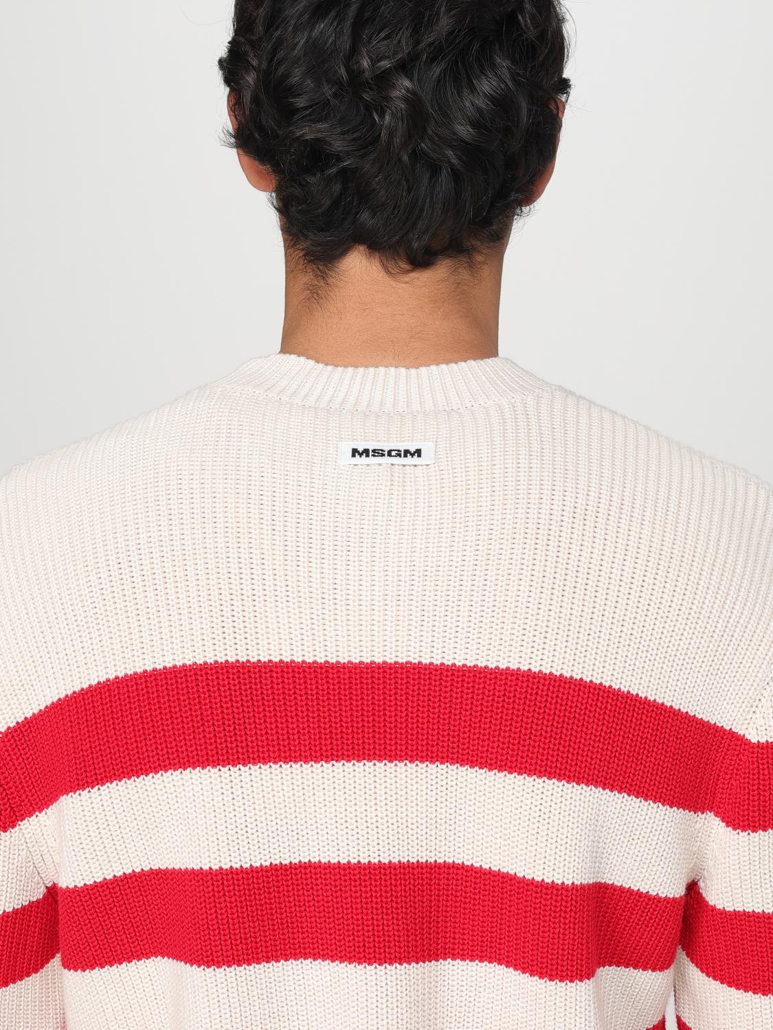 MSGM 毛衣: 毛衣 男士 MSGM, 红色 - Img 3