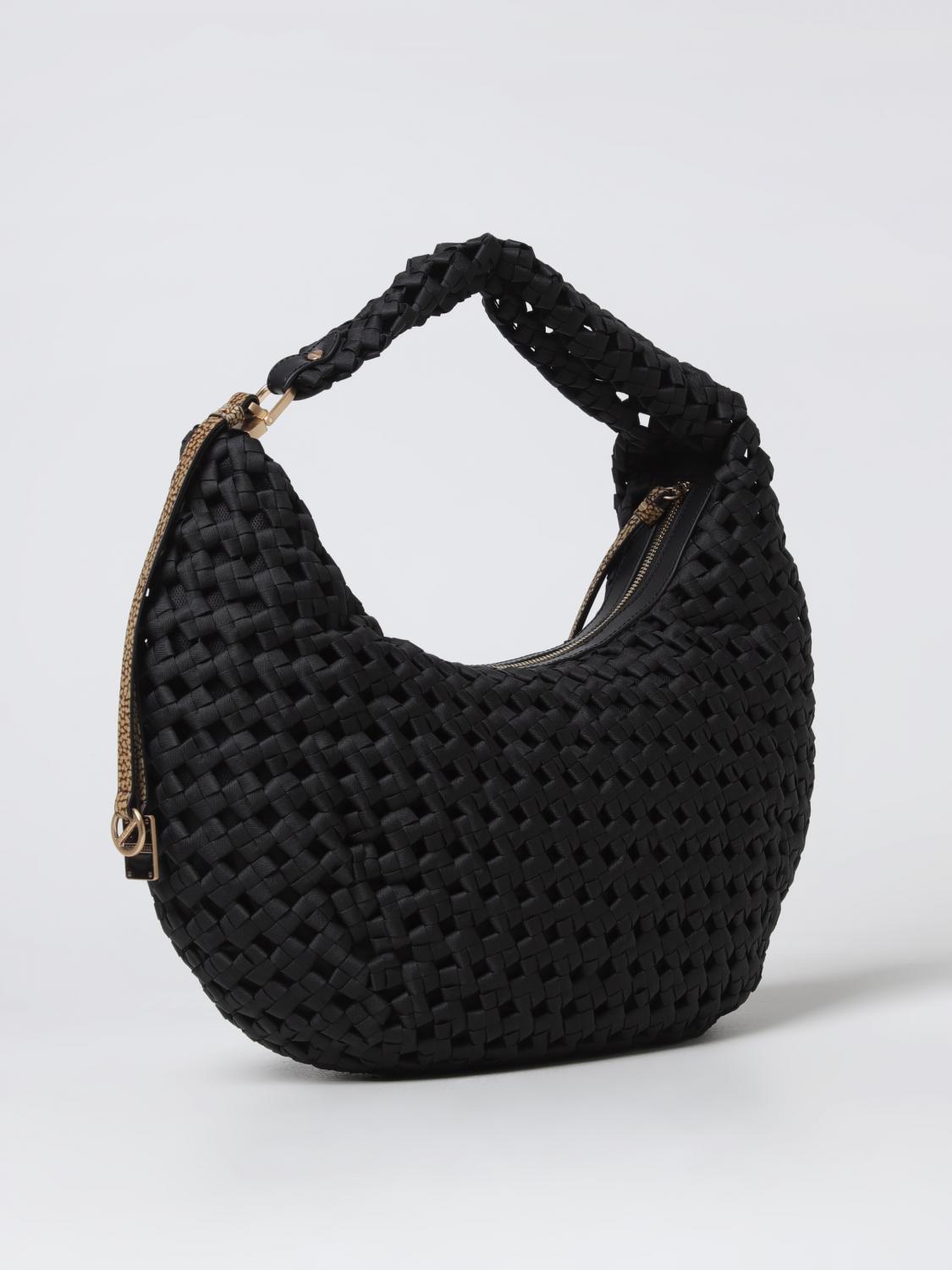 BORBONESE SCHULTERTASCHE: Schultertasche damen Borbonese, Schwarz - Img 2