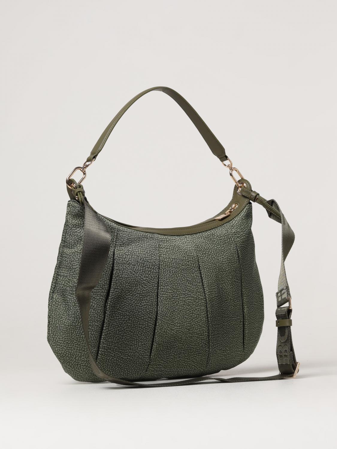 BORBONESE SHOULDER BAG: Shoulder bag woman Borbonese, Green - Img 2