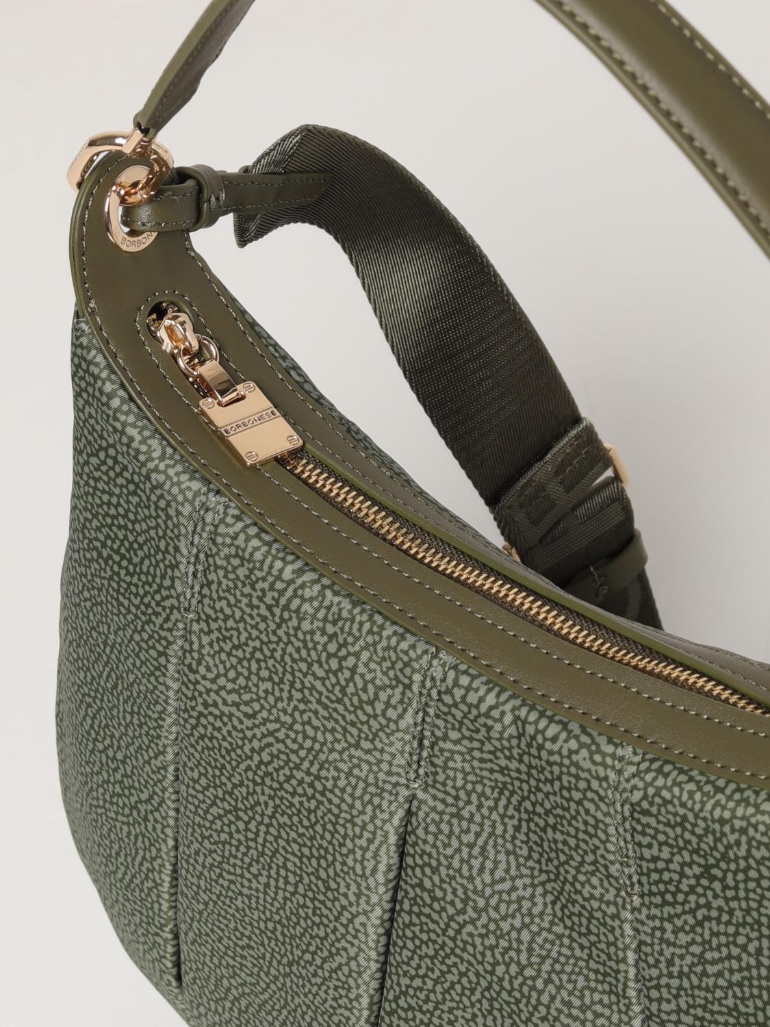 BORBONESE SHOULDER BAG: Shoulder bag woman Borbonese, Green - Img 3