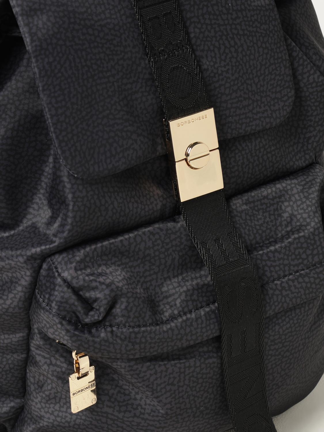 BORBONESE RUCKSACK: Schultertasche damen Borbonese, Schwarz - Img 3