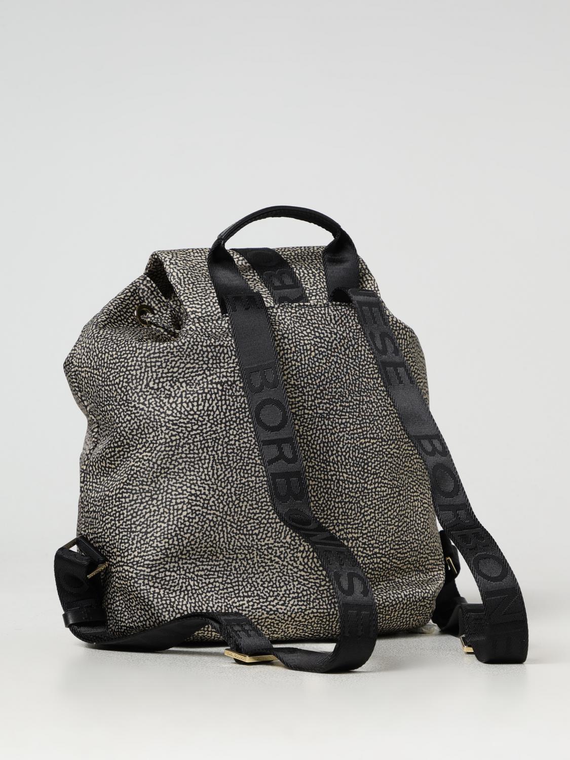 BORBONESE ZAINO: Zaino Cortina Borbonese in nylon riciclato stampato OP, Naturale - Img 2