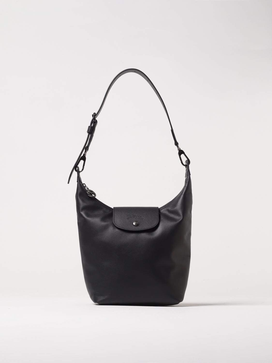 LONGCHAMP BORSA A SPALLA: Borsa M Le Pliage Xtra Longchamp in pelle , Nero - Img 1