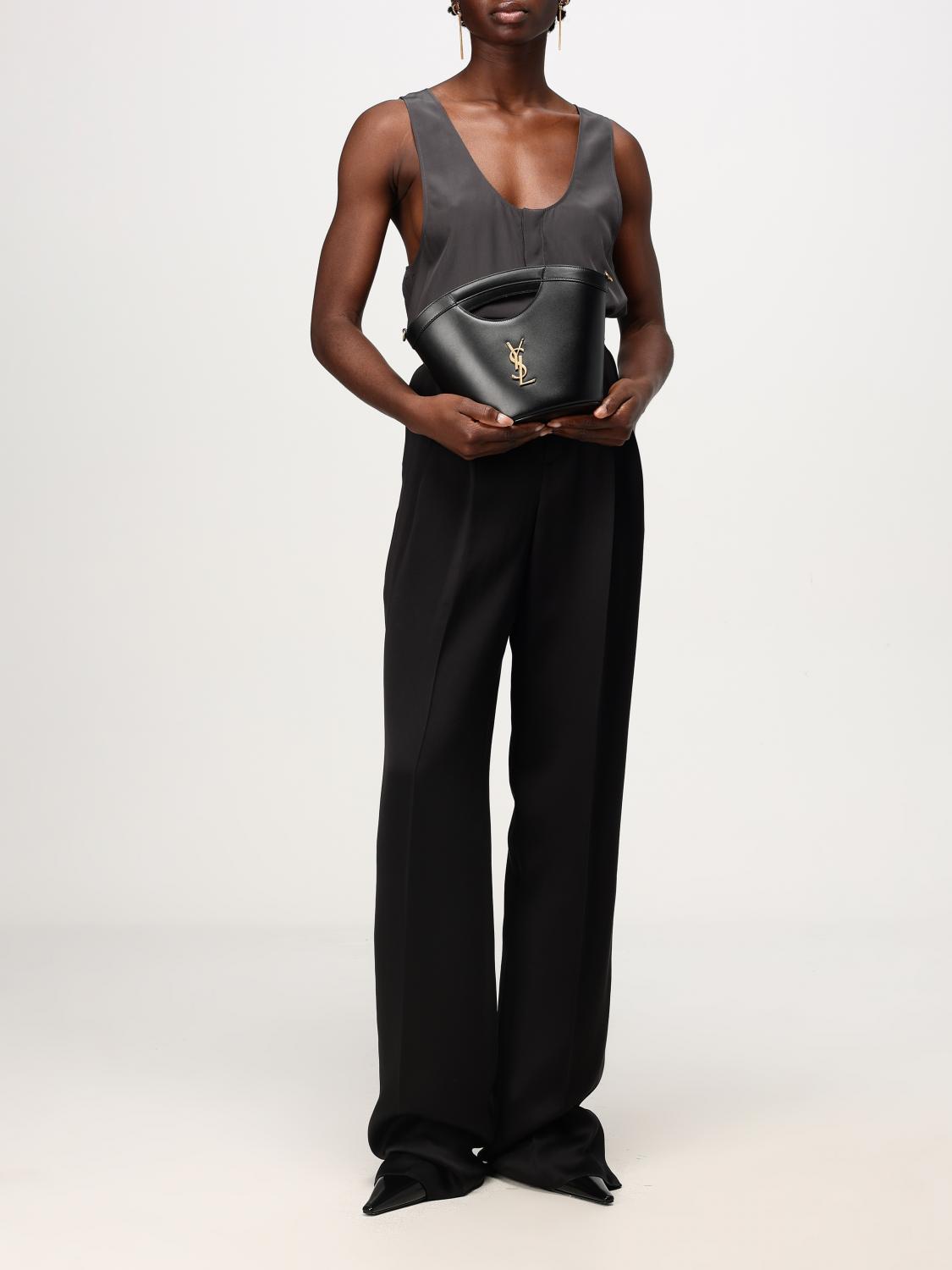SAINT LAURENT BORSA MINI: Borsa Celia Saint Laurent in pelle , Nero - Img 2