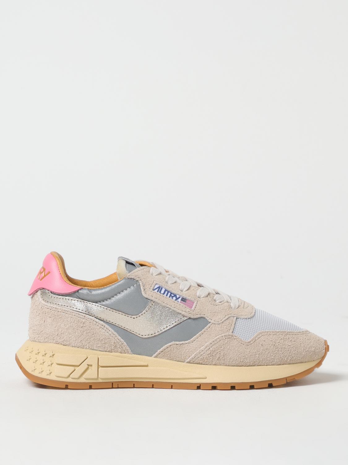 AUTRY SNEAKERS: Sneakers Reelwind Autry in camoscio e mesh , Beige - Img 1