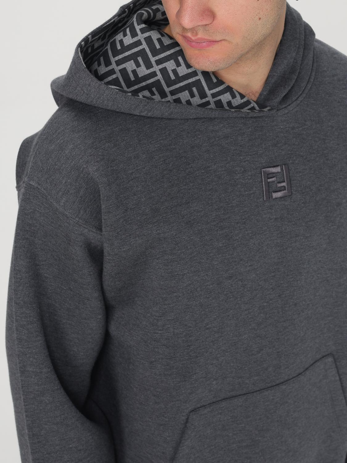 FENDI SWEATSHIRT: Sweatshirt men Fendi, Grey - Img 4