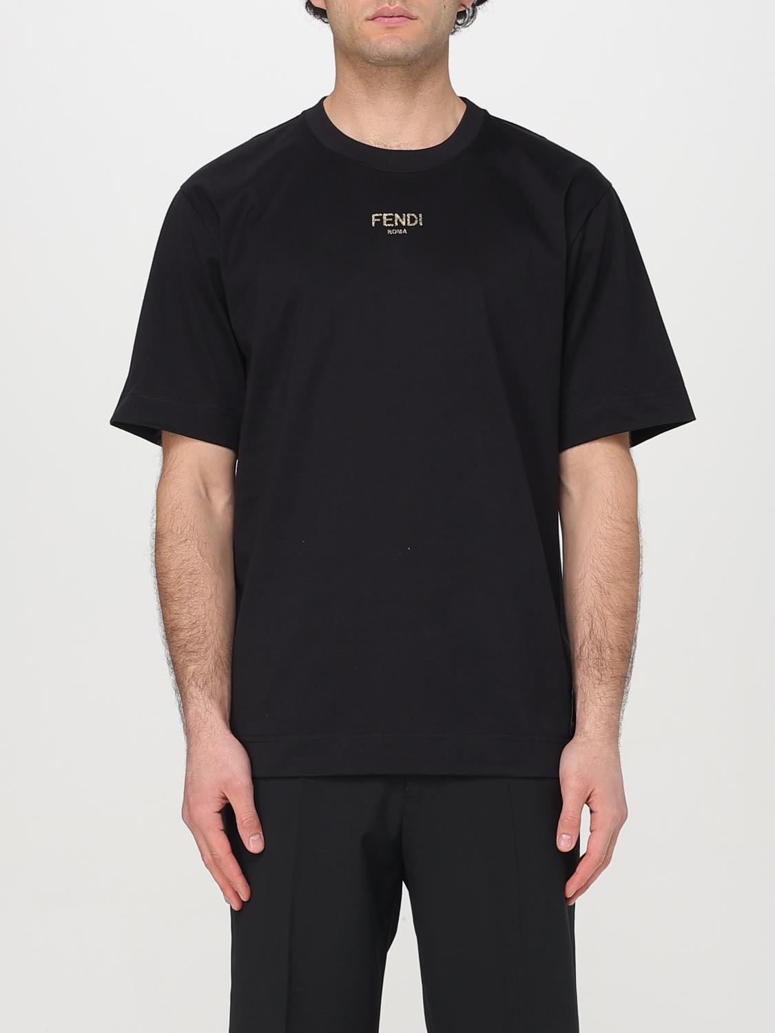 FENDI T-SHIRT: T-shirt men Fendi, Black - Img 1