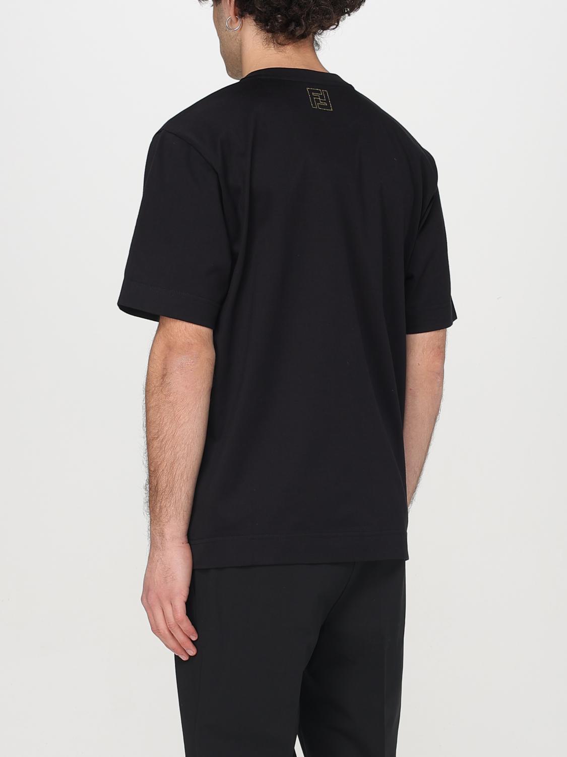 FENDI T-SHIRT: T-shirt men Fendi, Black - Img 2