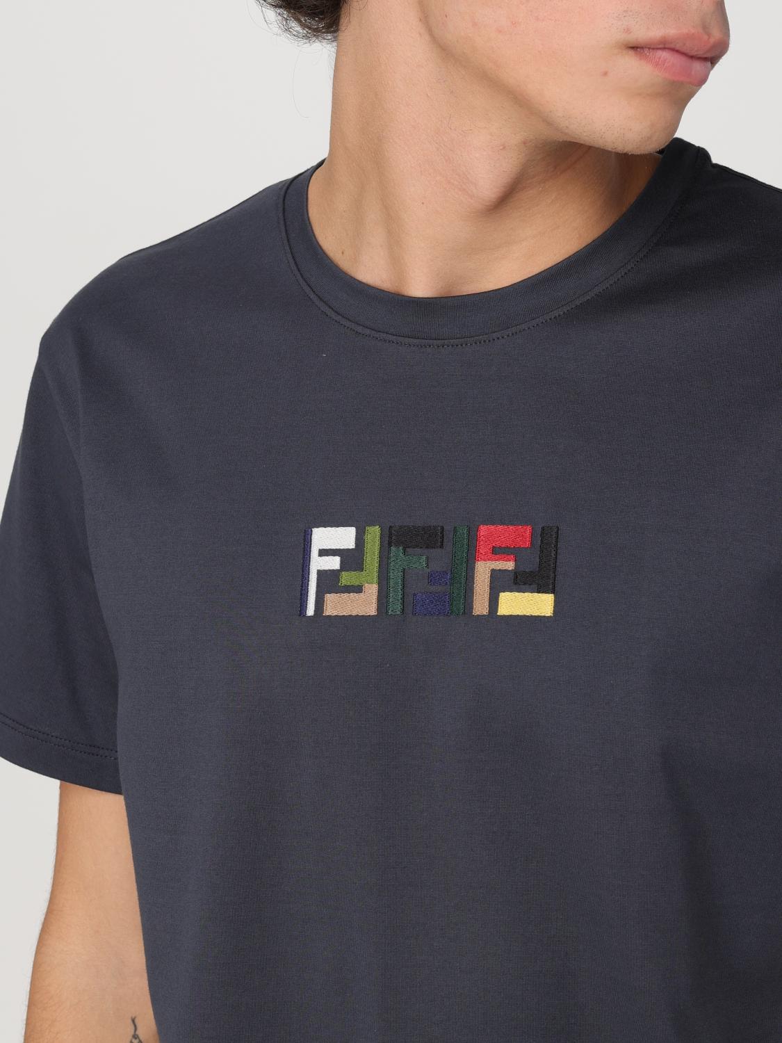 FENDI T-SHIRT: T-shirt homme Fendi, Noir - Img 5