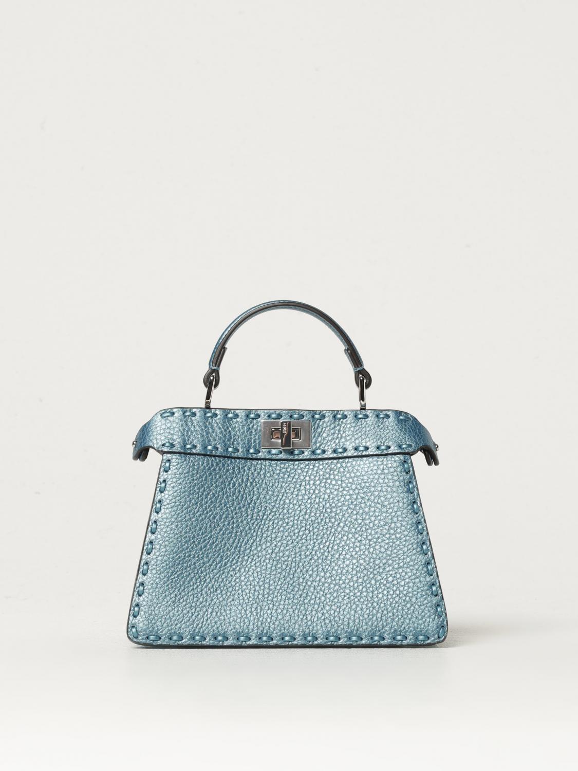 FENDI MINI BAG: Shoulder bag woman Fendi, Gnawed Blue - Img 1