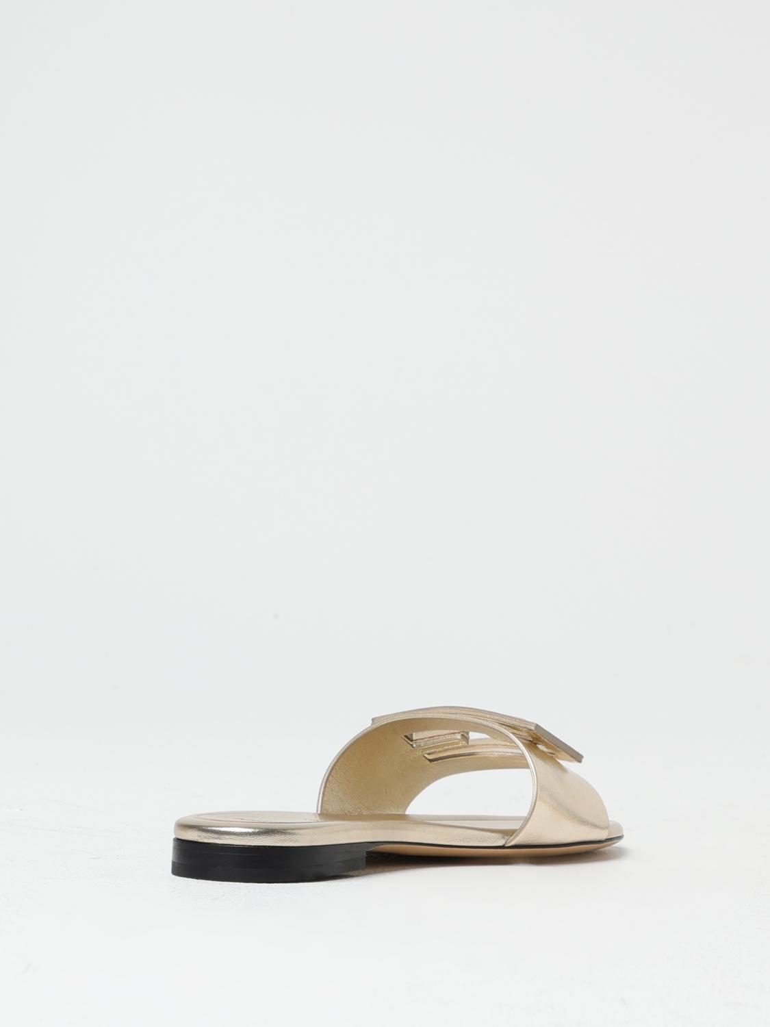 FENDI FLAT SANDALS: Shoes woman Fendi, Beige - Img 3