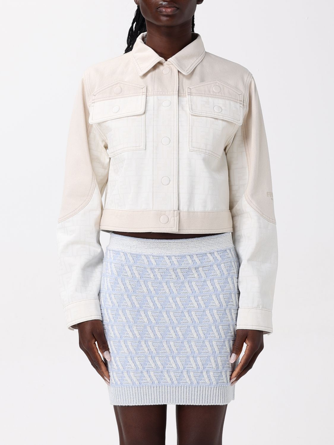 FENDI JACKET: Jacket woman Fendi, White - Img 1