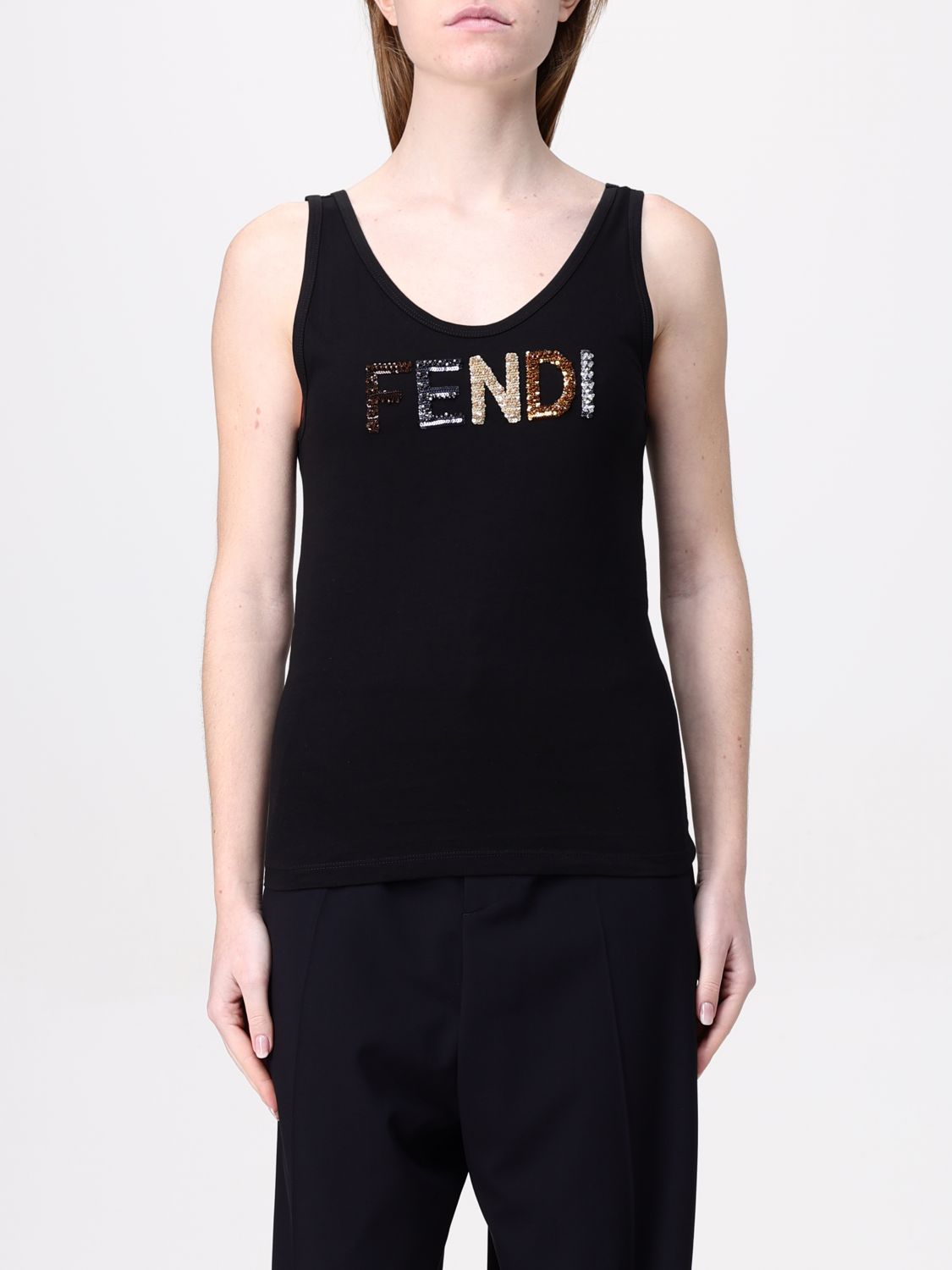 FENDI TOP: Top woman Fendi, Black - Img 1