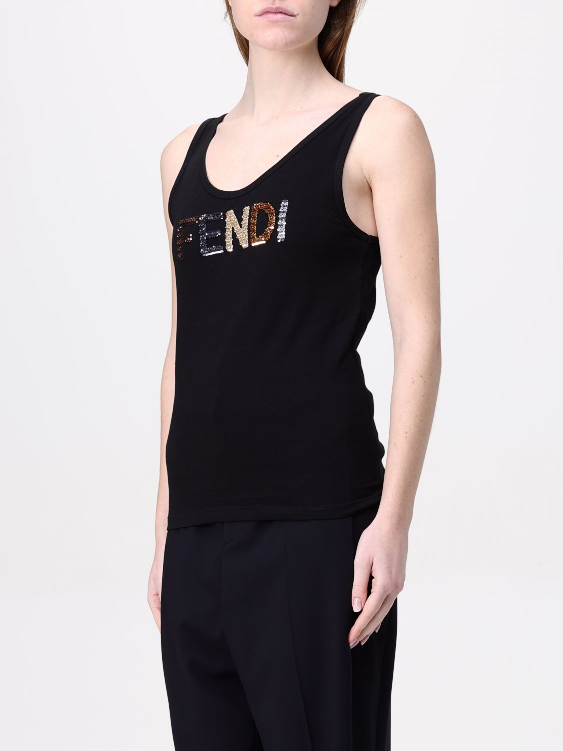 FENDI TOP: Top woman Fendi, Black - Img 3