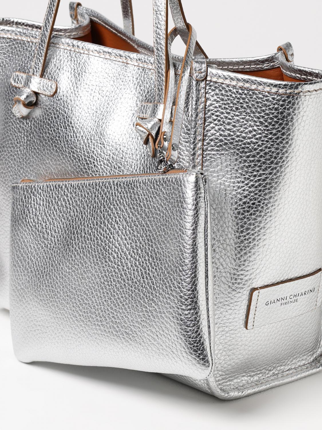 GIANNI CHIARINI CLUB MARCELLA TOTE BAGS: Shoulder bag woman Gianni Chiarini Club Marcella, Silver - Img 3