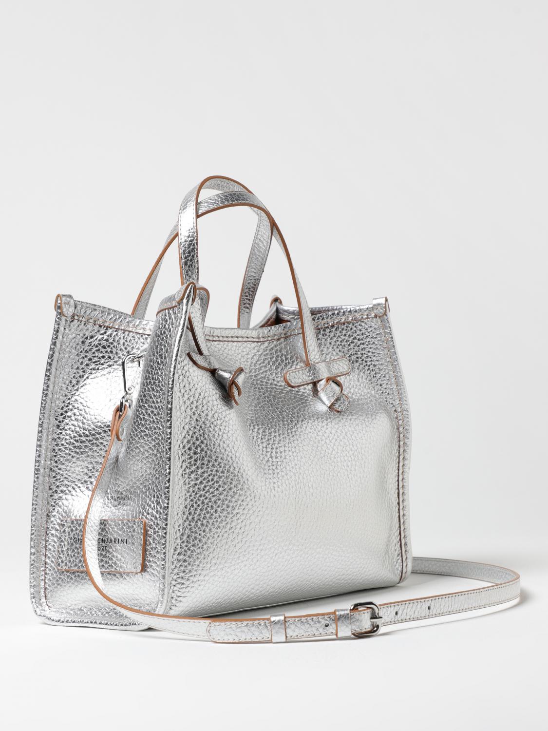 GIANNI CHIARINI CLUB MARCELLA SAC PORTÉ MAIN: Sac porté épaule femme Gianni Chiarini Club Marcella, Argent - Img 2