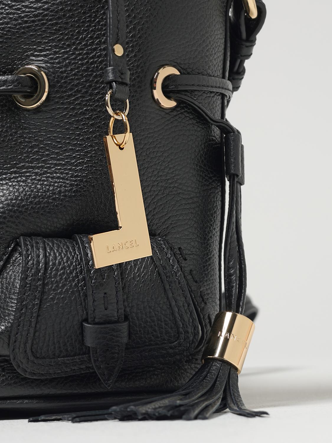 LANCEL BORSA A MANO: Borsa Lancel in pelle martellata , Nero - Img 3
