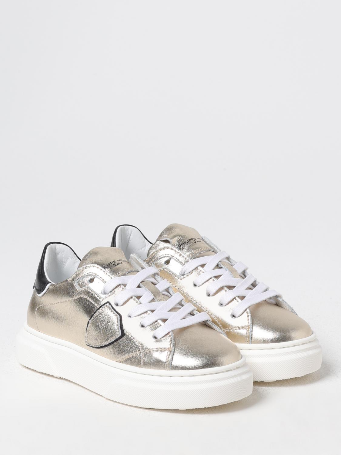 PHILIPPE MODEL JUNIOR SNEAKERS: Sneakers kinder Philippe Model Junior, Gold - Img 2