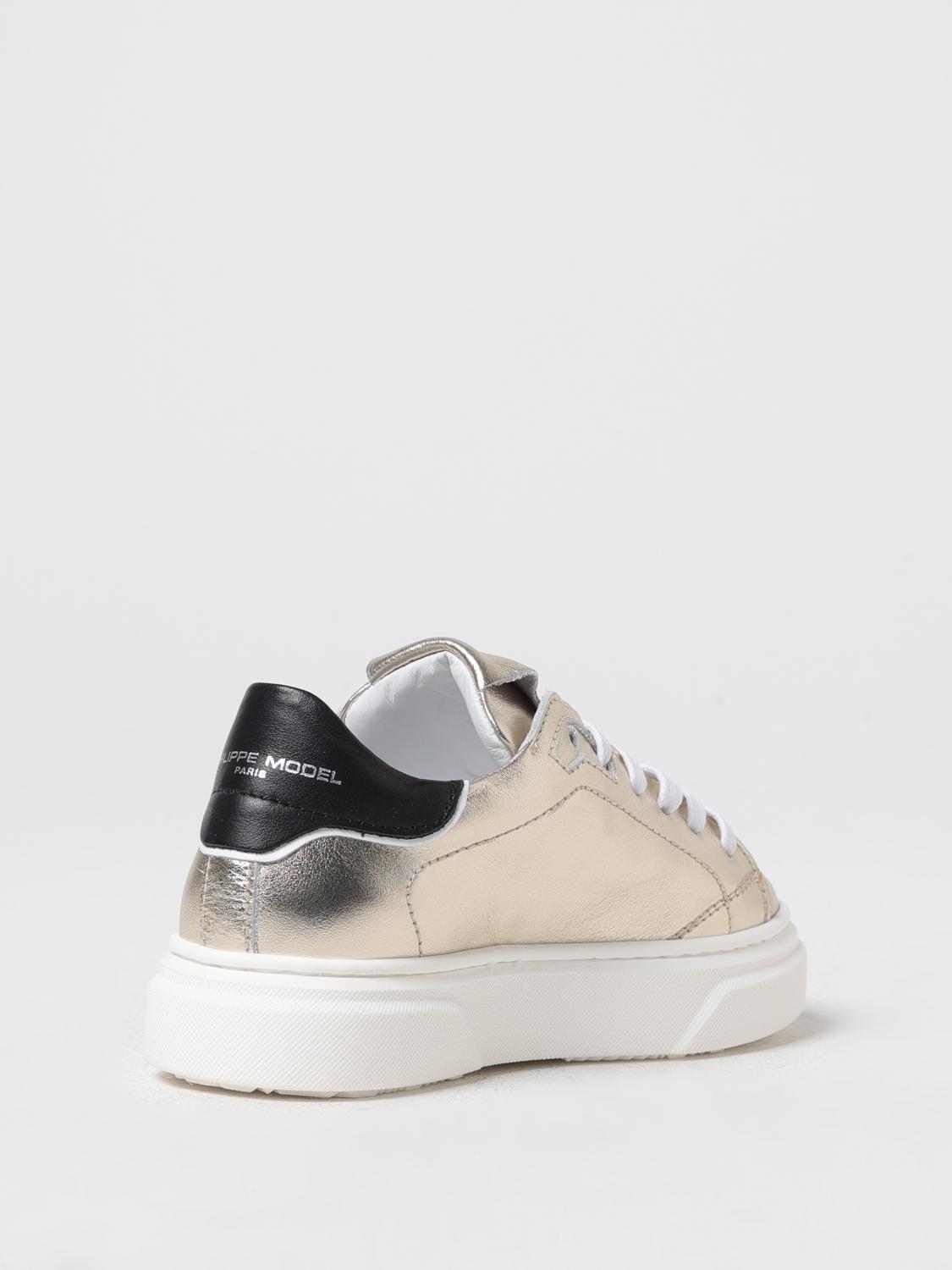 PHILIPPE MODEL JUNIOR SNEAKERS: Sneakers kinder Philippe Model Junior, Gold - Img 3