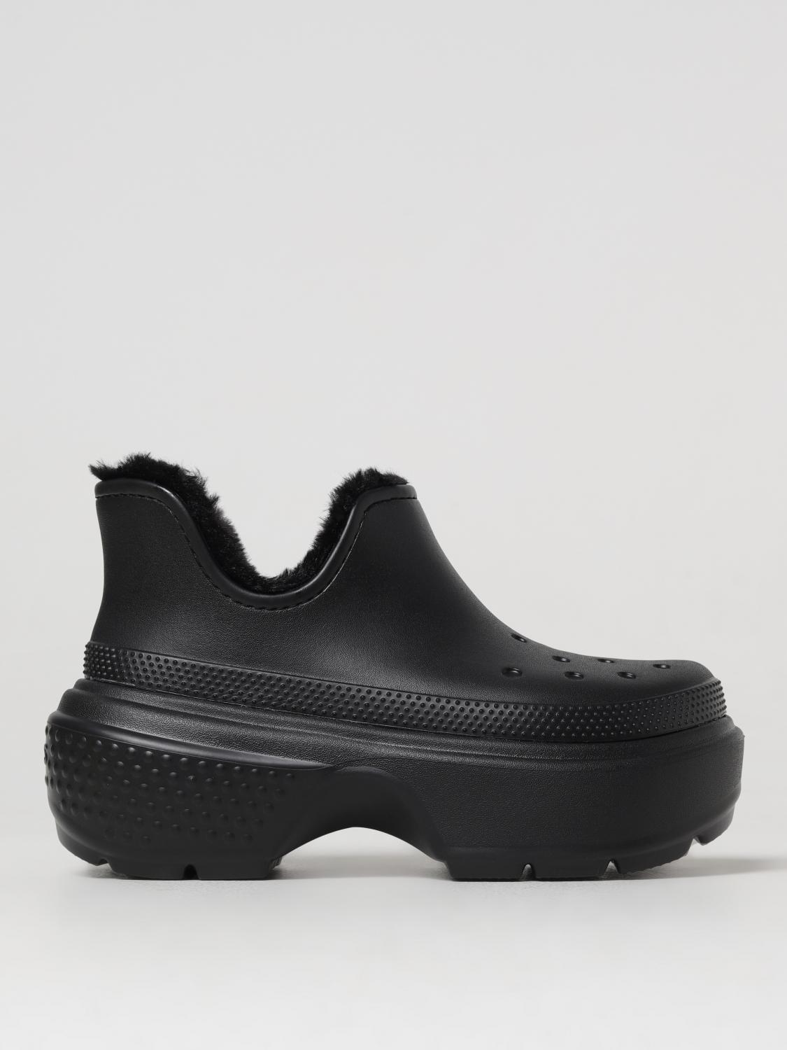 CROCS FLAT ANKLE BOOTS: Shoes woman Crocs, Black - Img 1