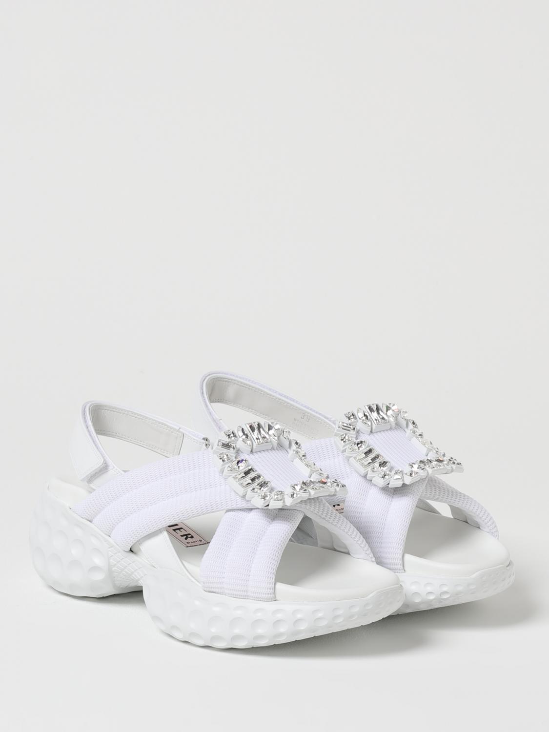 ROGER VIVIER FLAT SANDALS: Sneakers woman Roger Vivier, White - Img 2