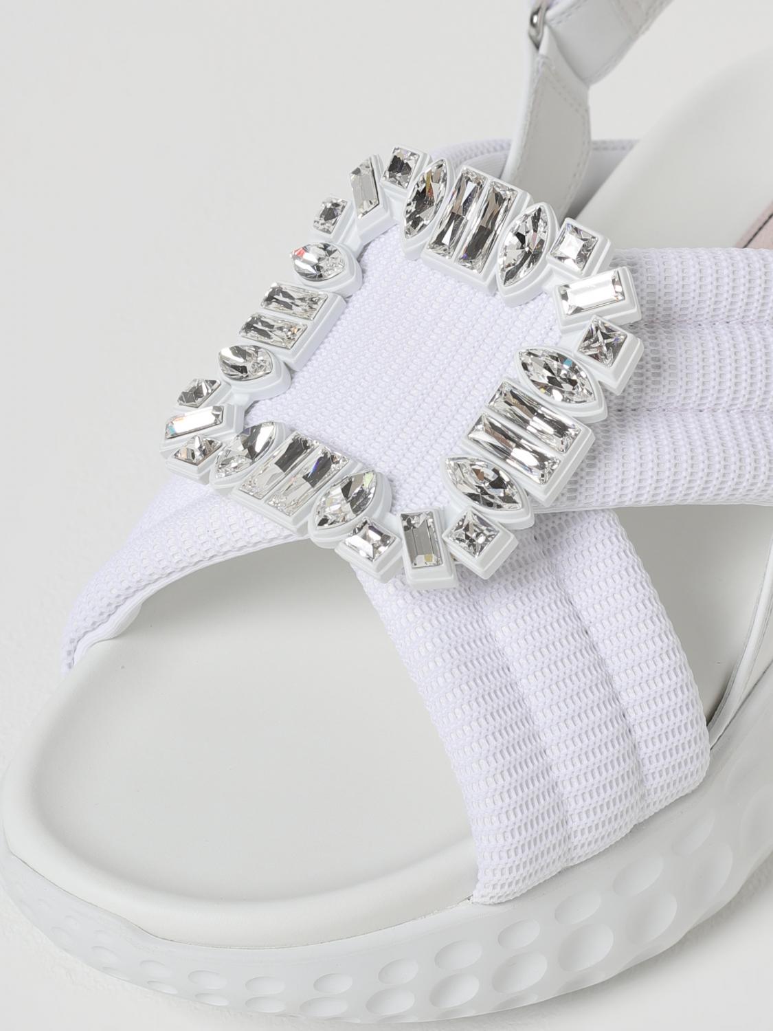 ROGER VIVIER FLAT SANDALS: Sneakers woman Roger Vivier, White - Img 4