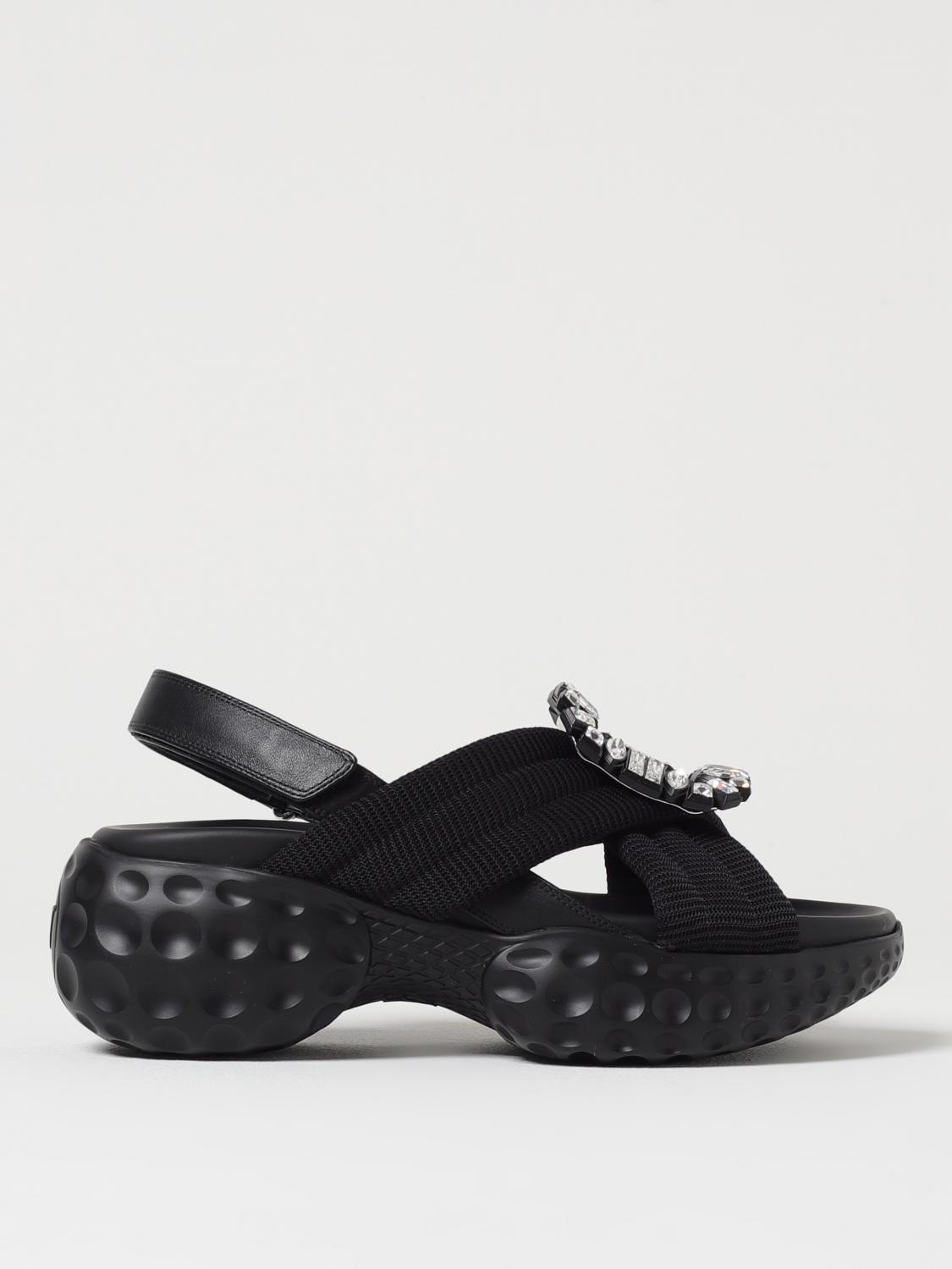 ROGER VIVIER FLAT SANDALS: Sneakers woman Roger Vivier, Black - Img 1