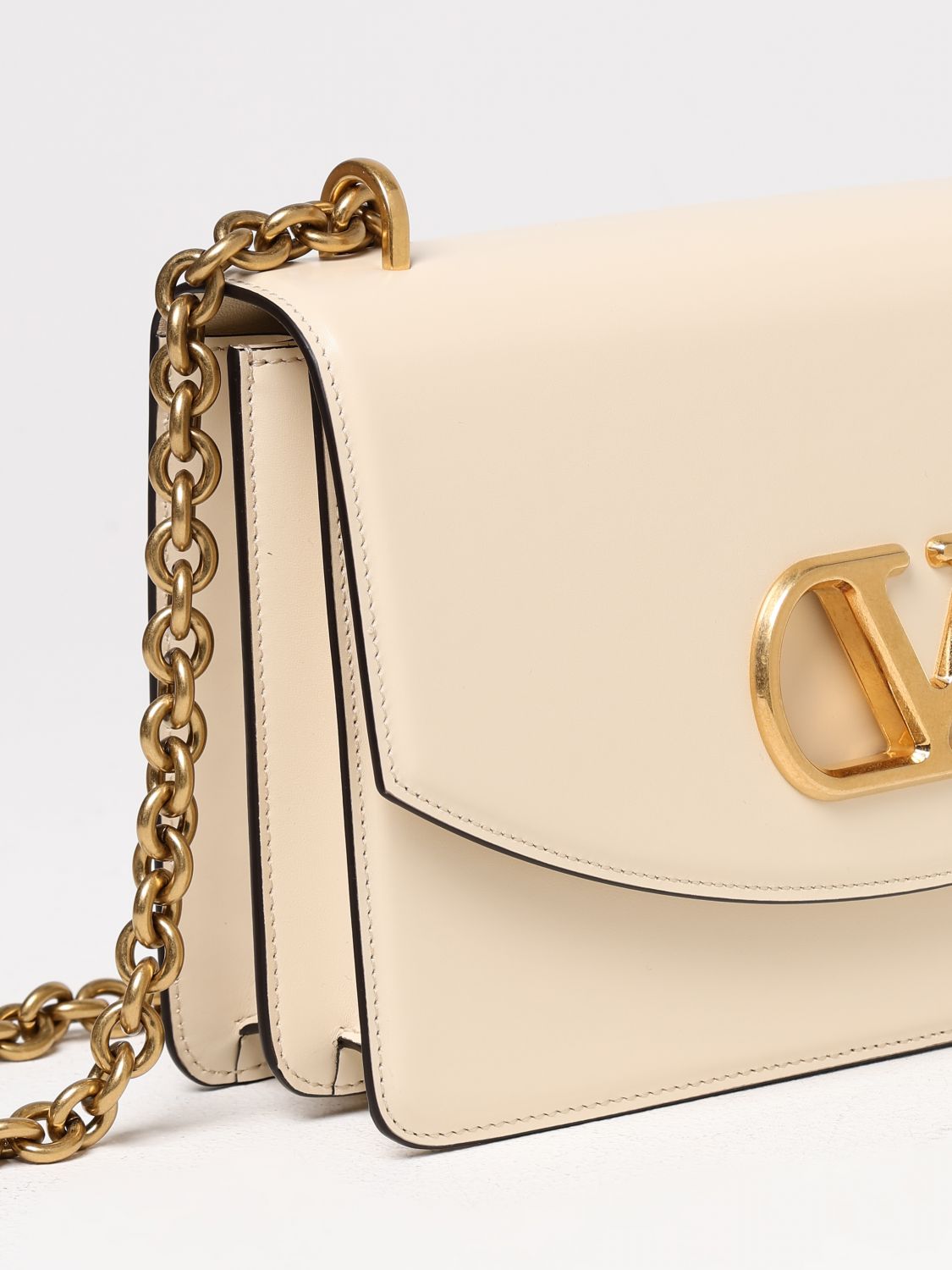 VALENTINO GARAVANI SCHULTERTASCHE: Schultertasche damen Valentino Garavani, Yellow Cream - Img 4