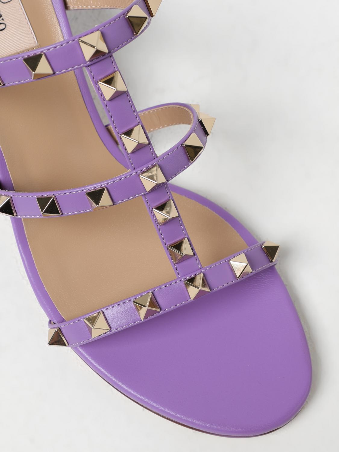 VALENTINO GARAVANI HEELED SANDALS: Shoes woman Valentino Garavani, Lilac - Img 4