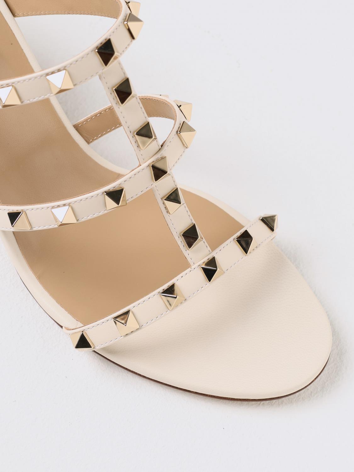 VALENTINO GARAVANI HEELED SANDALS: Shoes woman Valentino Garavani, Yellow Cream - Img 4