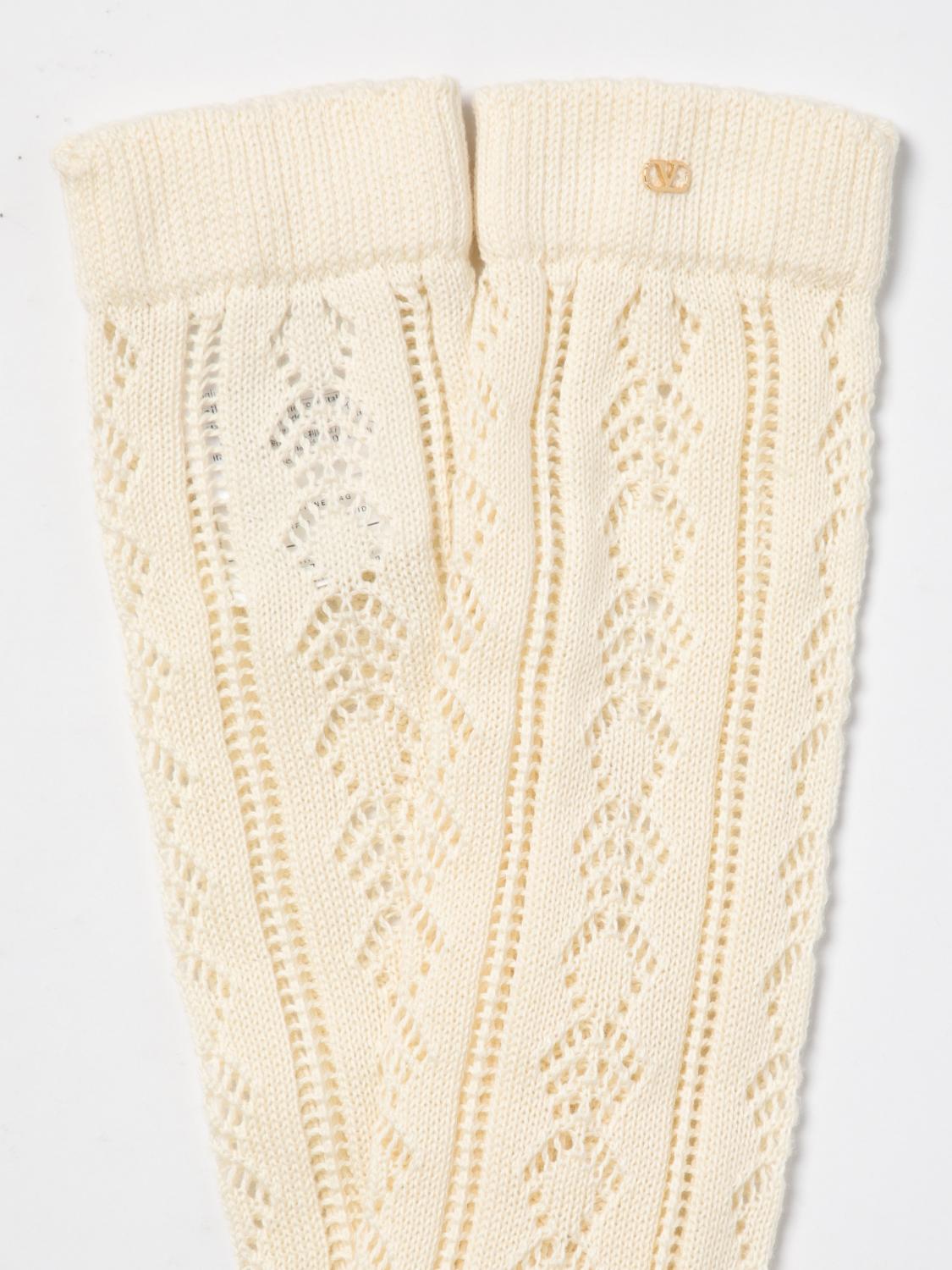 VALENTINO SOCKS: Socks men Valentino, Yellow Cream - Img 2