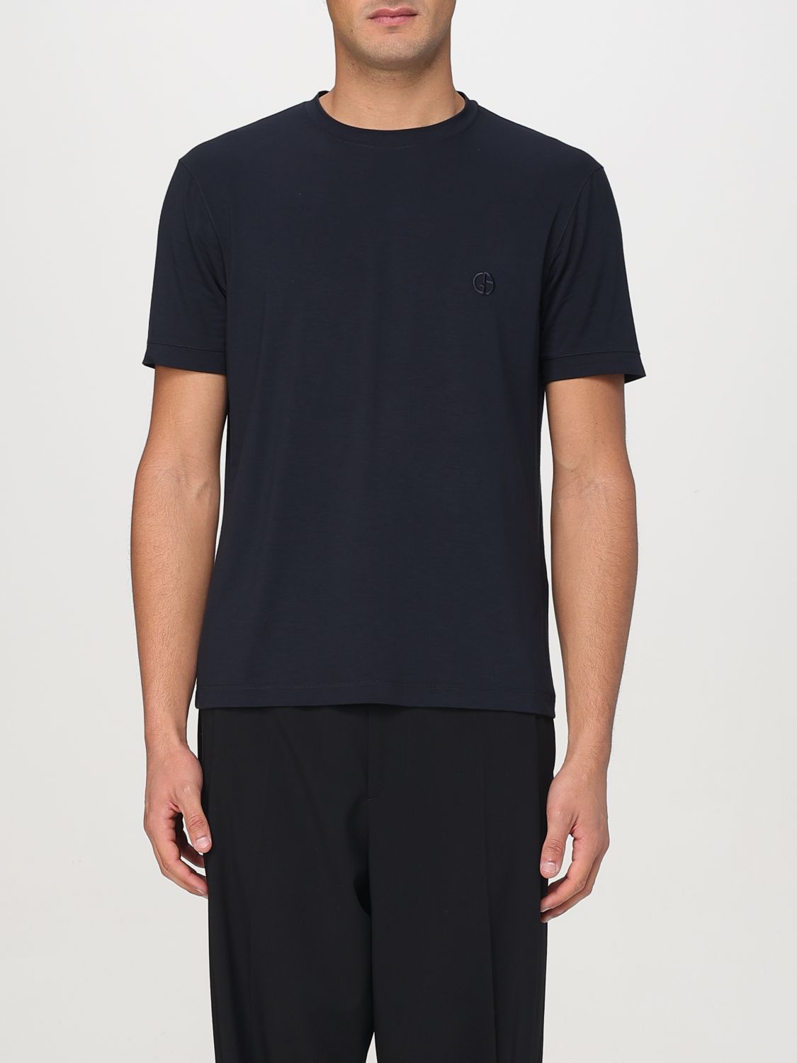 GIORGIO ARMANI T-SHIRT: T-shirt Giorgio Armani in cotone , Blue - Img 1