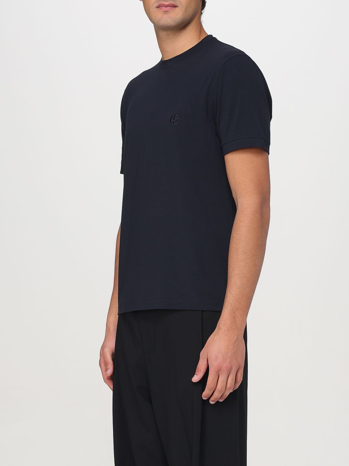 GIORGIO ARMANI T-SHIRT: T-shirt Giorgio Armani in cotone , Blue - Img 3