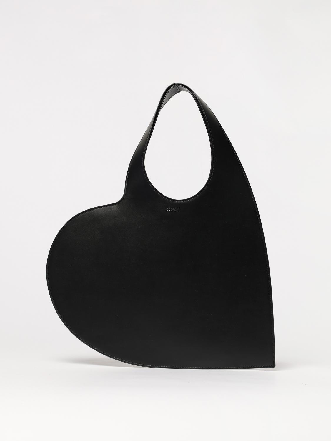 COPERNI BORSA A SPALLA: Borsa tote Heart Coperni in pelle , Nero - Img 1