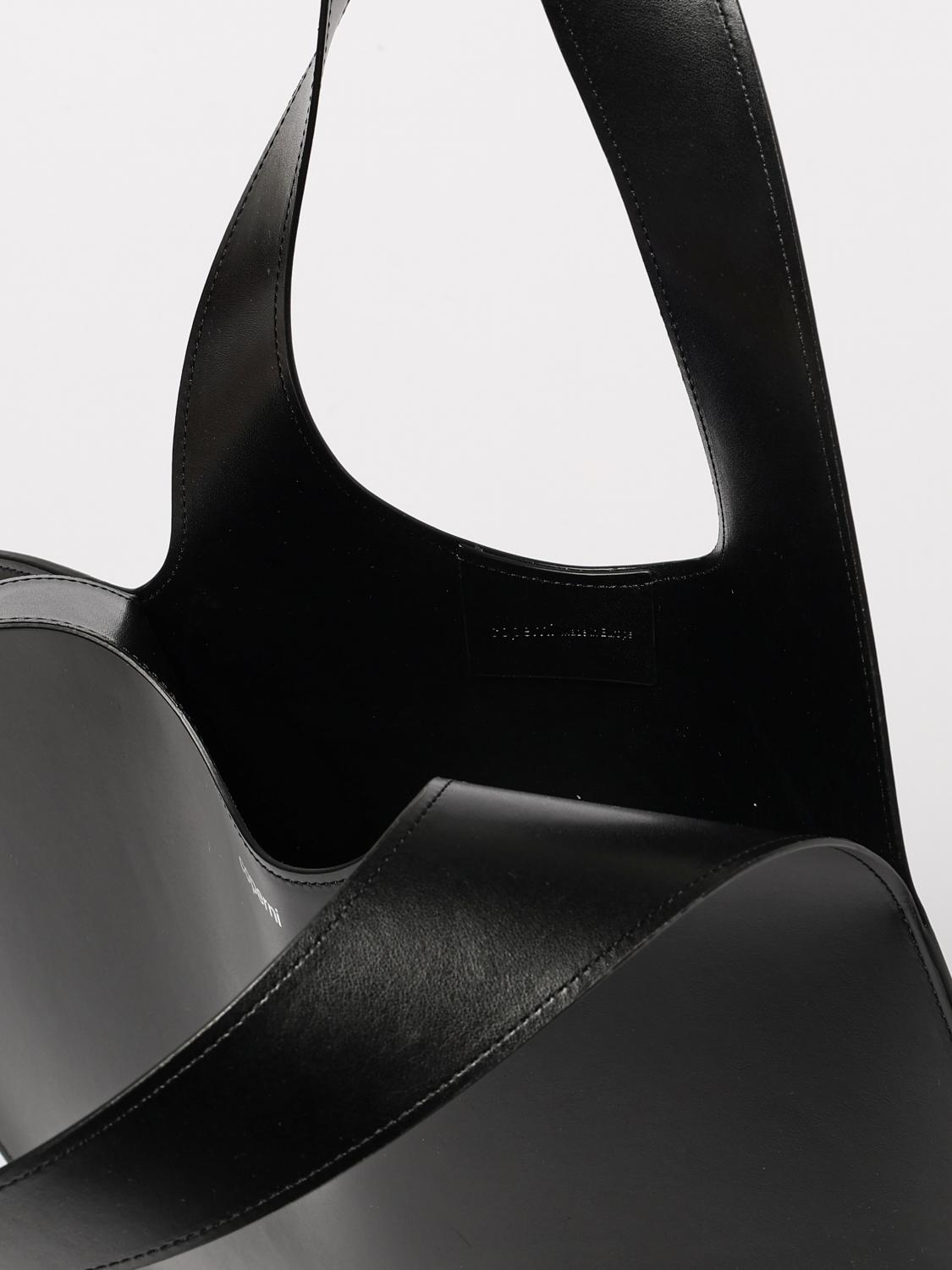 COPERNI BORSA A SPALLA: Borsa tote Heart Coperni in pelle , Nero - Img 5