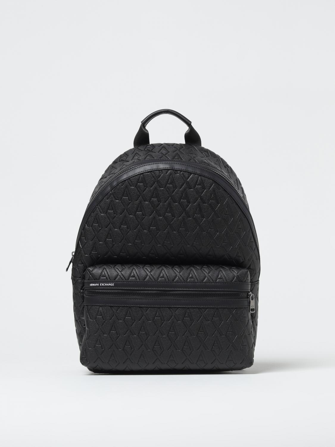 armani exchange leather backpack Brooklyn 13 imitation black This backpack features a minimalist silhouette crafted from a smooth technical fabric Armani Exchange Wave Backpack With