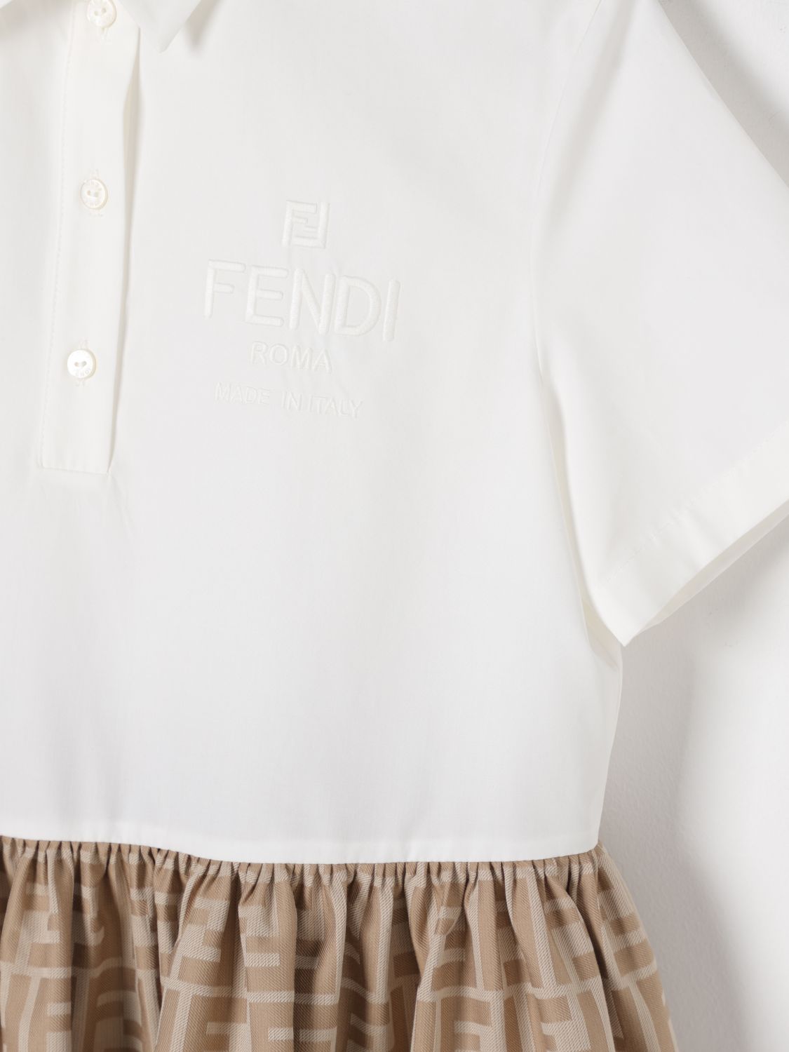 FENDI 드레스: 드레스 남아 Fendi, 베이지 - Img 3