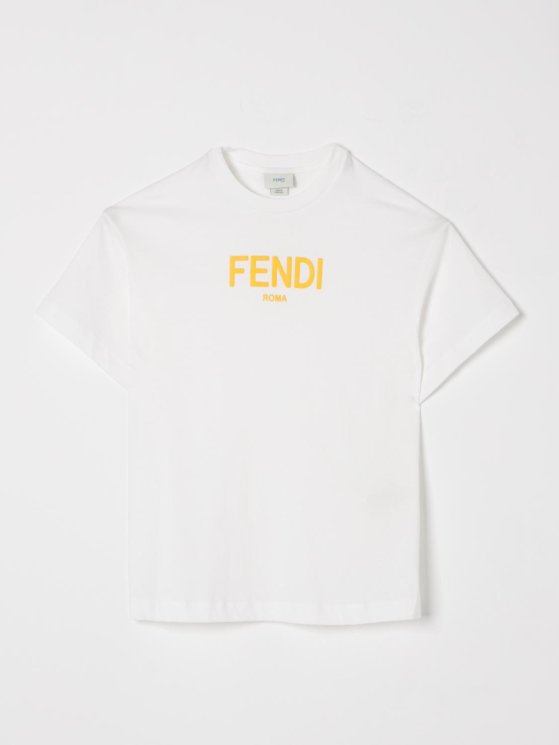 FENDI T-SHIRT: T-shirt enfant Fendi, Blanc - Img 1