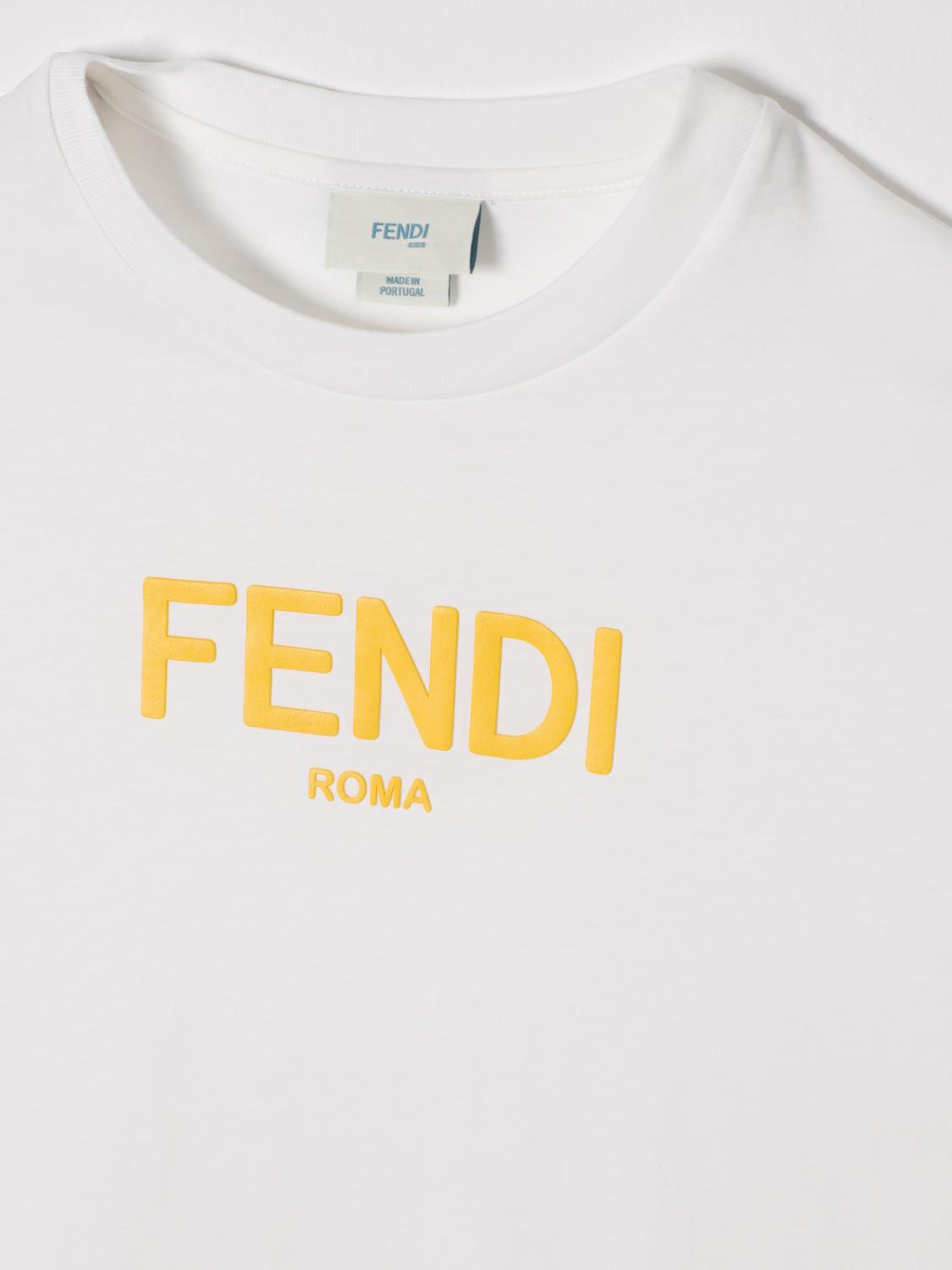 FENDI T-SHIRT: T-shirt enfant Fendi, Blanc - Img 3