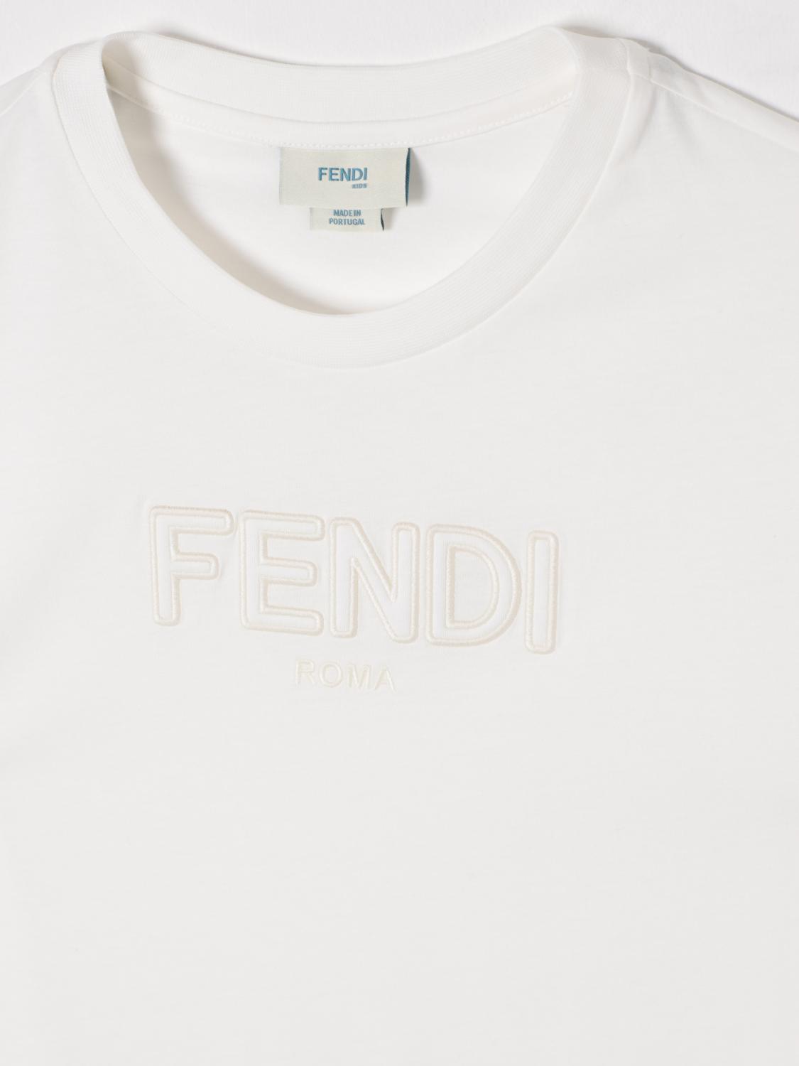 FENDI T-SHIRT: T-shirt kids Fendi, White - Img 3