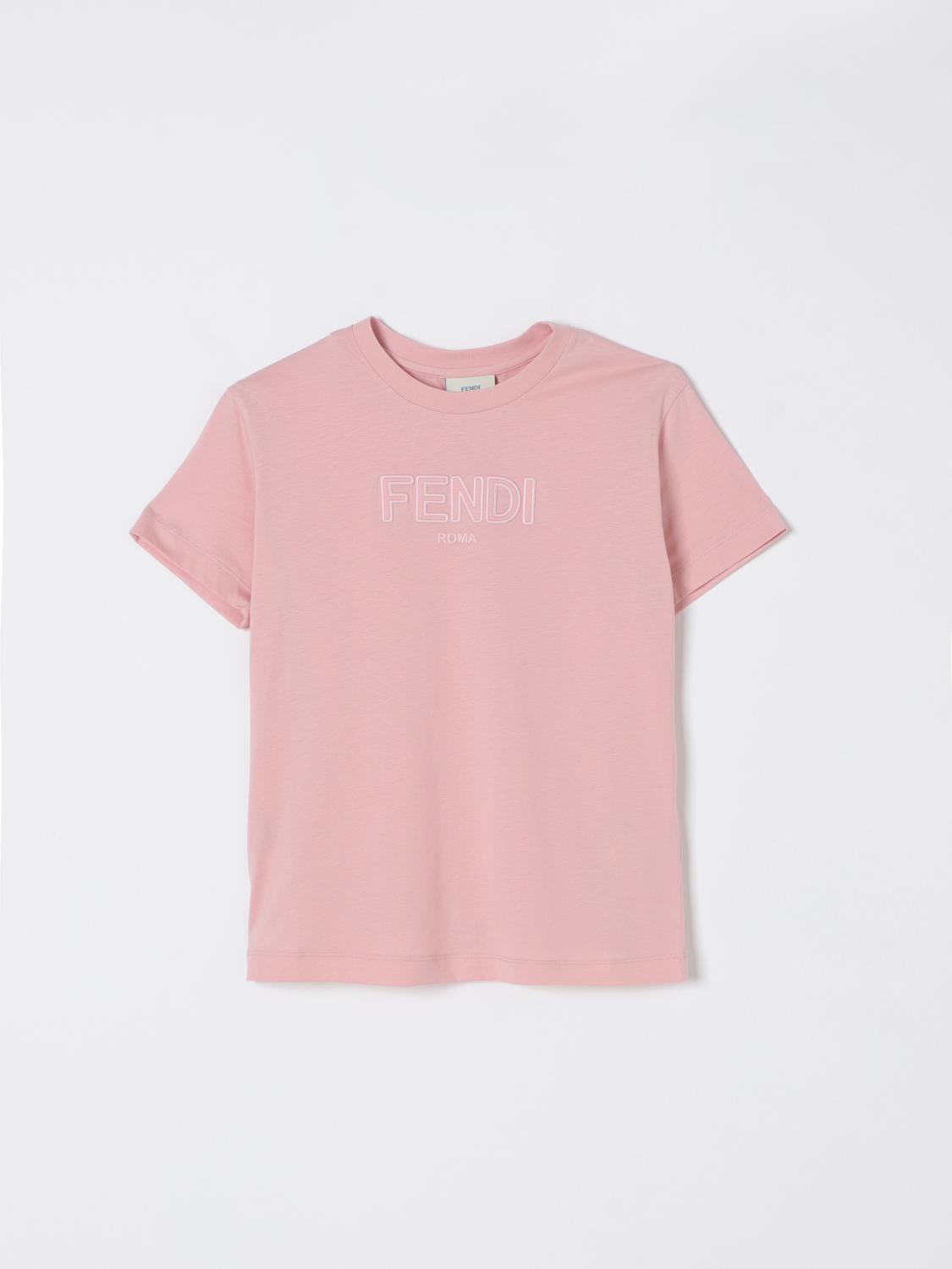 FENDI CAMISETAS: Camisetas niños Fendi, Rosa - Img 1