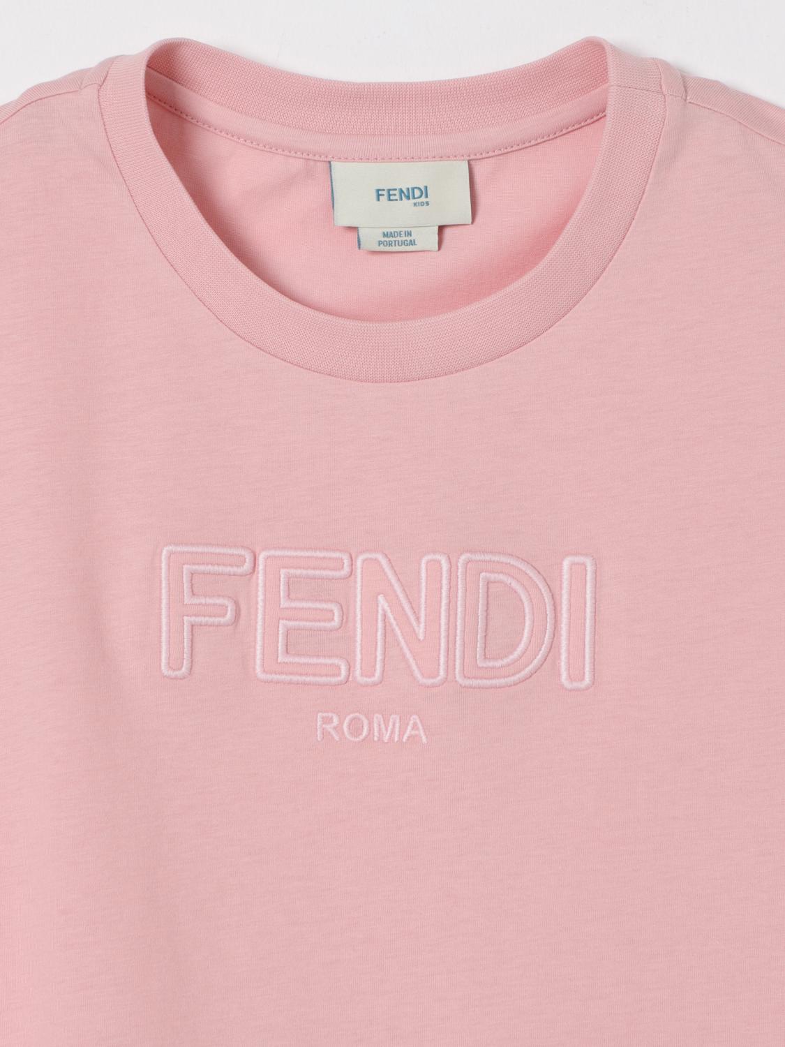 FENDI CAMISETAS: Camisetas niños Fendi, Rosa - Img 3