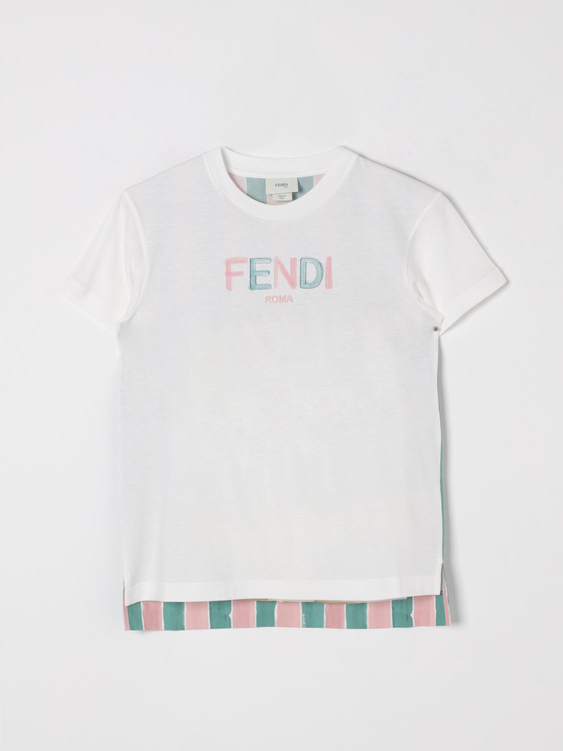 FENDI T-SHIRT: T-shirt kinder Fendi, Pink - Img 1