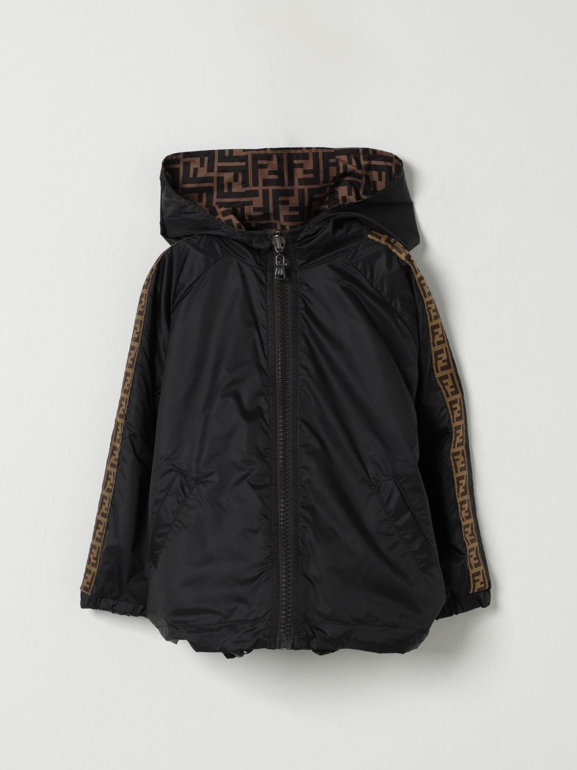 FENDI JACKET: Jacket kids Fendi, Black - Img 1