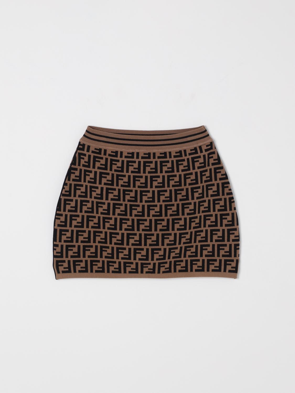 FENDI SKIRT: Skirt kids Fendi, Tobacco - Img 1