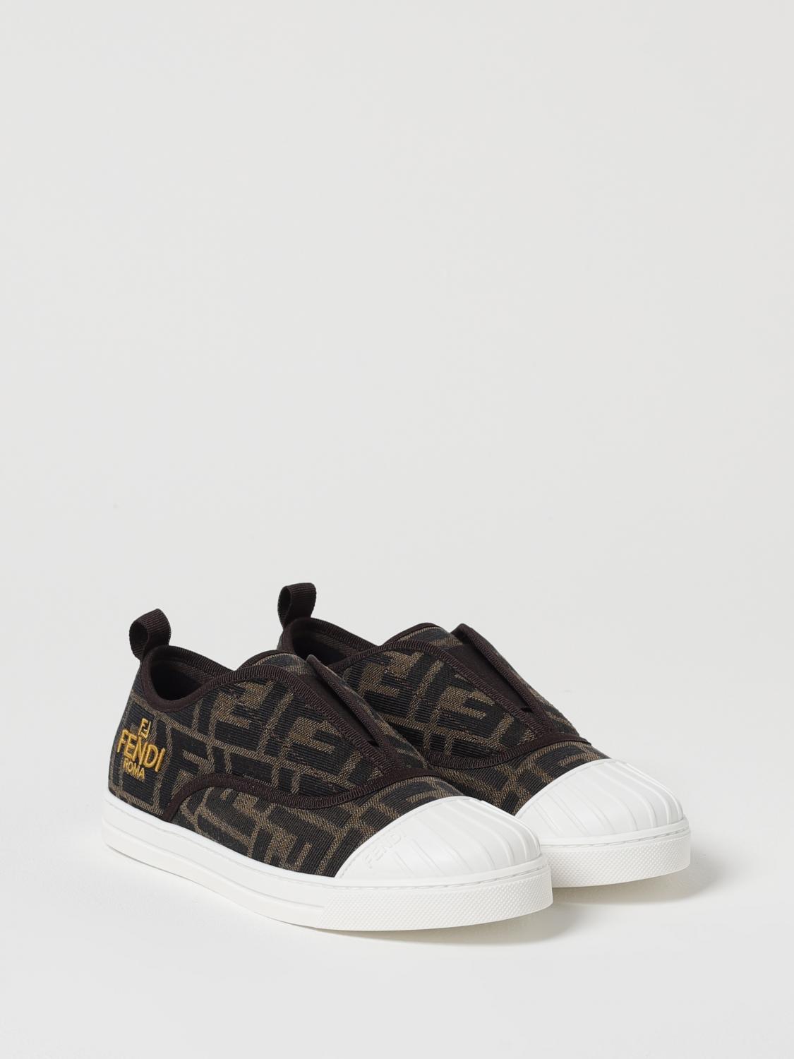 FENDI SNEAKERS: Sneakers kids Fendi, Tobacco - Img 2